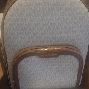 Michael Kors Jaycee Large Backpack School Bag Bundled Jet Set Travel Large